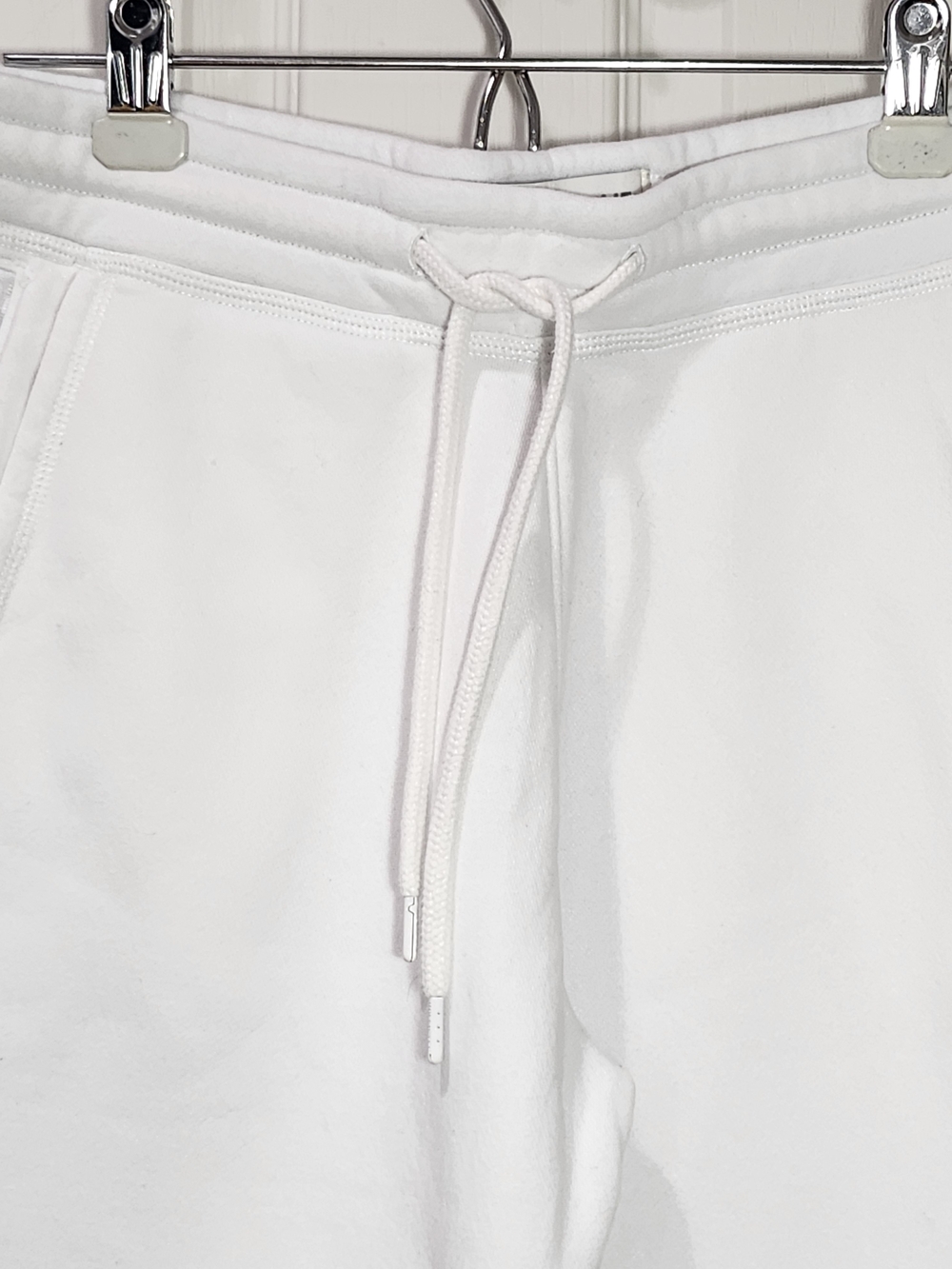 Hollister White Fleece Joggers Sweatpants Size Medium Tall MT Drawstring Pockets - Picture 3 of 12
